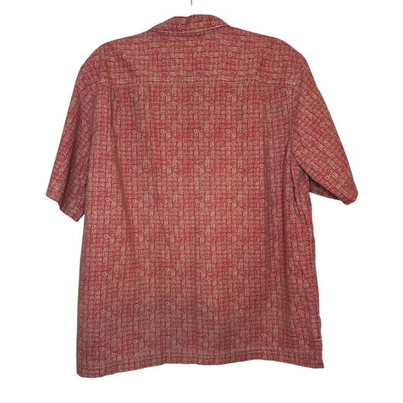 L.L.Bean Traditional Fit Men's M-Reg Red Short Sleeve Button Down Casual Shirt - Picture 2 of 4